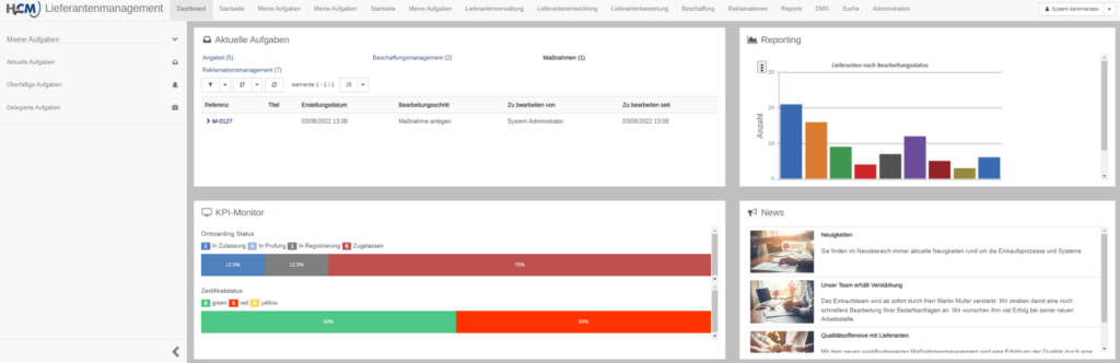 HCM Dashboard - Alle Daten auf einen Blick - Methodik entwickeln für eine Erfolgsstrategie im Lieferantenmanagment